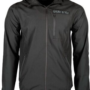 Grunt Style Garrison Full-Zip Hooded Windbreaker - Black - Size Large